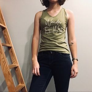 Green tank top